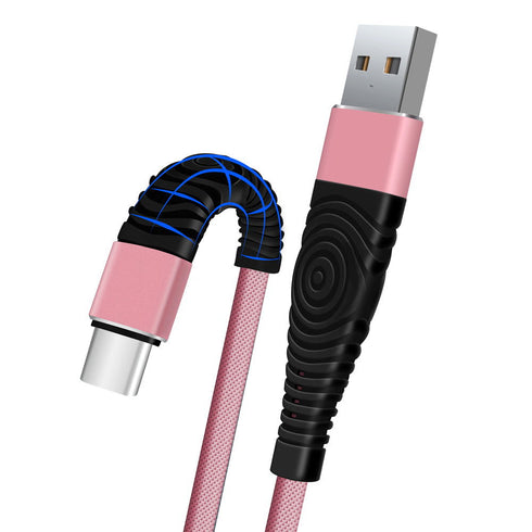 Fast Nylon Braided USB TYPE C Cable For Samsung Galaxy S8 S9 S10 Plus - TradeNRG UK